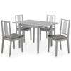 vidaXL 5 Piece Dining Set MDF Grey