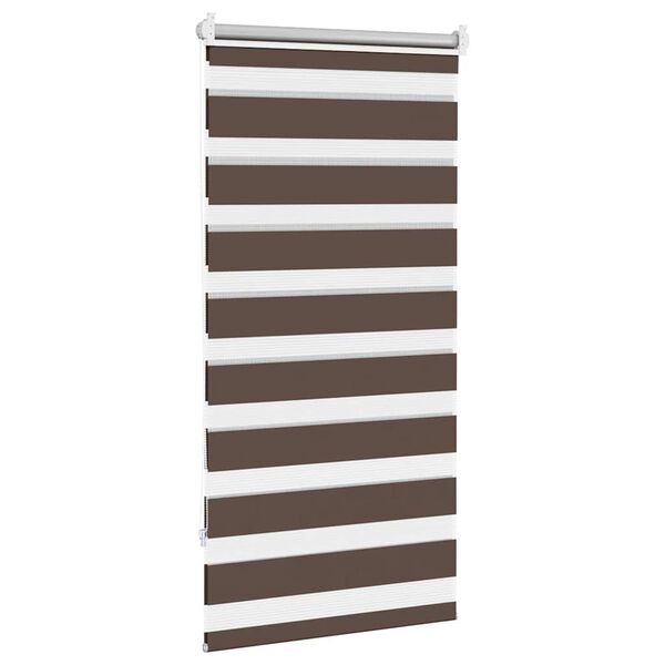 vidaXL Zebra blind 60.9x120 cm Fabric Width 56.7 cm coffee
