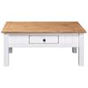 vidaXL Coffee Table White 100x60x45 cm Solid Pine Wood Panama Range