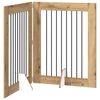 vidaXL Foldable Dog Gate with Stands 2 pcs Artisan Oak 160.5 cm