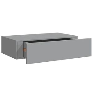 vidaXL Wall-mounted Drawer Shelf Grey 40x23,5x10cm MDF