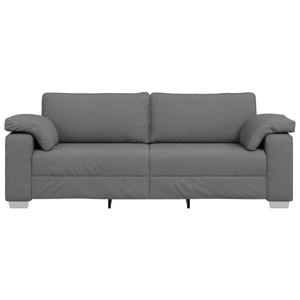 vidaXL Sofa Dark Grey 219 x 77 x 82 cm Fabric