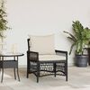 vidaXL Garden Chair with Cushion Black 73 x 61 x 77 cm Poly Rattan