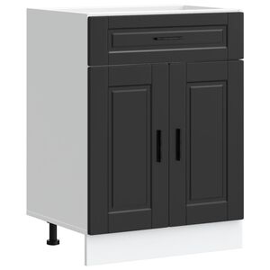vidaXL Kitchen Base Cabinet&nbsp;Porto Black Engineered Wood