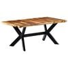 vidaXL Dining Table 180x90x75 cm Solid Acacia Wood