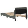 vidaXL Bed Frame "Dover" Dark Grey 90x190 cm Fabric