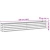 vidaXL Garden Raised Bed Galvanised Steel 320x40x45 cm Brown