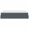 vidaXL Ottoman Bed with Mattress Dark Grey Double Velvet