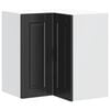 vidaXL Kitchen Wall Corner Cabinet "Porto" Black Engineered Wood