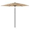 vidaXL Garden Parasol with Steel Pole Brown 268x268x226 cm