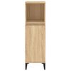vidaXL Bathroom Cabinet Sonoma Oak 30x30x100 cm Engineered Wood