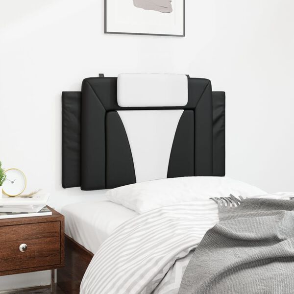 vidaXL Headboard Cushion "Viana" Black and White 90 cm Faux Leather