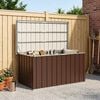vidaXL Garden Storage Box Brown 129x67x65 cm