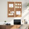 vidaXL Bulletin Board Folding Brown 80 x 80 x 1.4 cm Solid pine wood