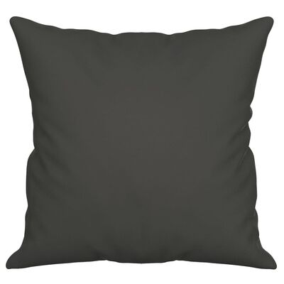 vidaXL Throw Pillows 2 pcs Dark Grey 40x40 cm Microfibre Fabric