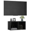 vidaXL TV Cabinet High Gloss Grey 72x35x36.5 cm Engineered Wood