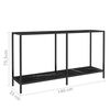 vidaXL Console Table Black 140x35x75.5 cm Tempered Glass