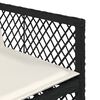 vidaXL 9 Piece Garden Dining Set with Cushions Black Poly Rattan
