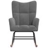 vidaXL Rocking Chair Dark Grey Velvet