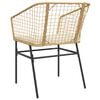 vidaXL Garden Chairs 2 pcs with Cushions Brown Poly Rattan