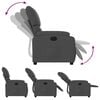vidaXL Recliner Chair Dark Grey Fabric