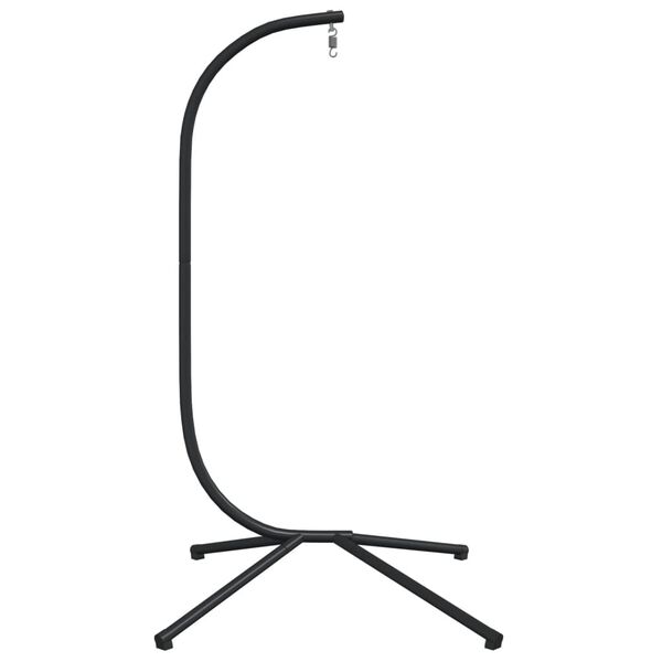 vidaXL Hanging Egg Chair Stand without Basket Black Steel