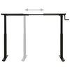 vidaXL Manual Height Adjustable Standing Desk Frame Hand Crank Black