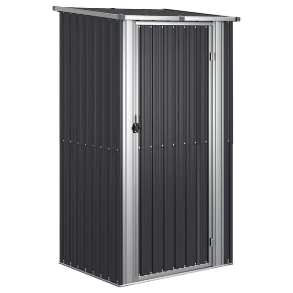 vidaXL Garden Shed Anthracite 118.5x97x209.5 cm Galvanised Steel