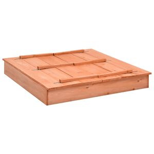 vidaXL Sandbox | Natural wood | Fir wood | Medium | Foldable | Sandbox