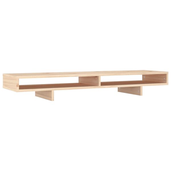 vidaXL Monitor Stand 100x27x14 cm Solid Wood Pine