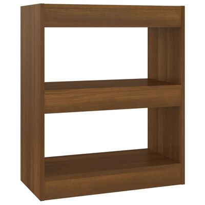vidaXL Book Cabinet/Room Divider Brown Oak 60x30x72 cm
