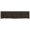 vidaXL Wall Shelf Dark Brown 120x30x(2-4) cm Treated Solid Wood Oak