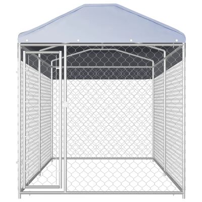 vidaXL Outdoor Dog Kennel with Canopy Top 382x192x225 cm