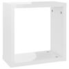 vidaXL Wall Cube Shelves 2 pcs High Gloss White 30x15x30 cm
