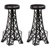vidaXL Bar Stools 2 pcs Real Leather