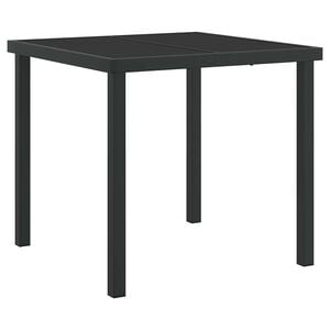 vidaXL Garden Table Black 80 x 80 x 73 cm Metal