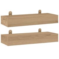 vidaXL Wall Shelves 2 pcs 40x15x6 cm Solid Wood Teak