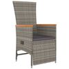 vidaXL 5 Piece Garden Dining Set with Cushions Grey Poly Rattan