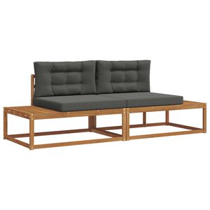 vidaXL Outdoor Sofa Set Solid Acacia Wood and Polyester