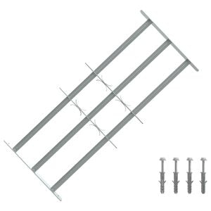 Adjustable Security Grille for Windows with 3 Crossbars 700-1050 mm