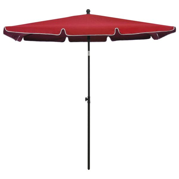 vidaXL Garden Parasol with Pole 210x140 cm Bordeaux Red