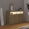 vidaXL Sideboard with LED Lights Sonoma Oak 115.5x30x75 cm