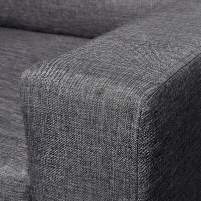 vidaXL Sofa 2-Seater Fabric Dark Grey