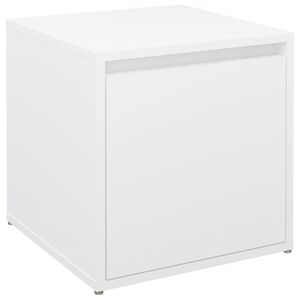 vidaXL Box Drawer | White | Engineered wood | Medium | Box Drawer | Square