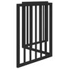vidaXL Dog Gate Foldable 3 Panels Black 150 cm Poplar Wood
