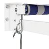 vidaXL Retractable Awning Blue and White 3x2.5 m Fabric and Aluminium