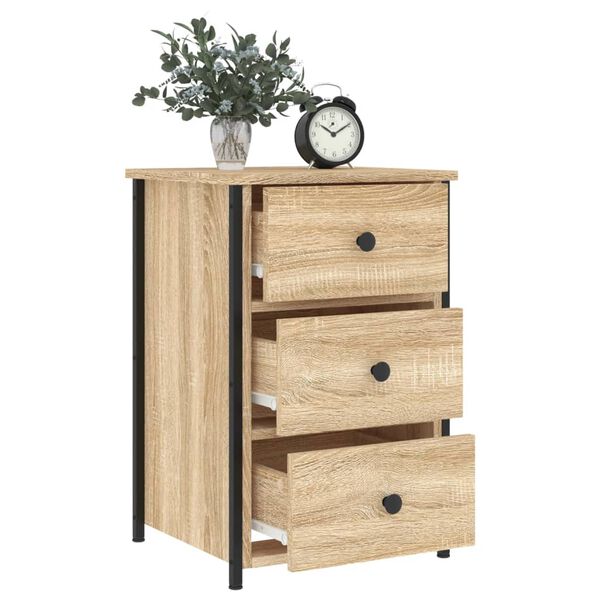 vidaXL Bedside Cabinet Sonoma Oak 40x36x60 cm Engineered Wood