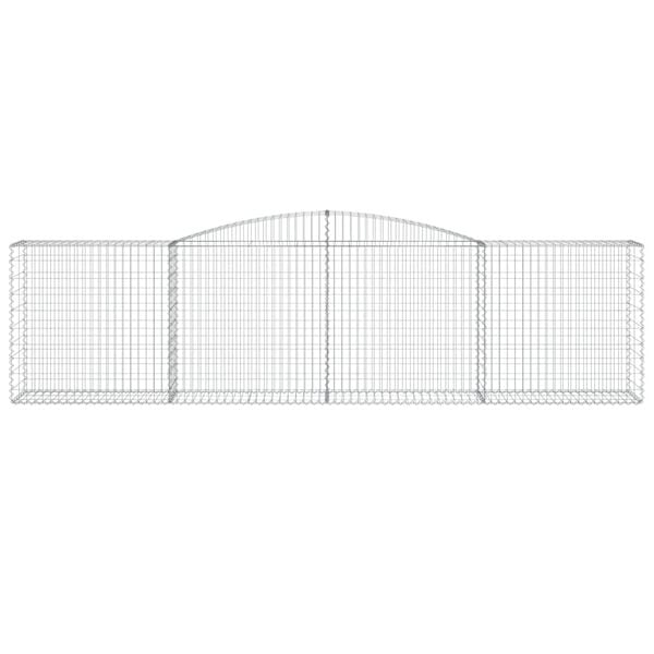 vidaXL Arched Gabion Baskets 3 pcs 400x50x100/120 cm Galvanised Iron
