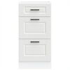 vidaXL Kitchen Base Cabinet Porto White Engineered Wood