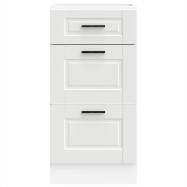 vidaXL Kitchen Base Cabinet Porto White Engineered Wood